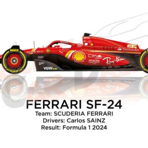 Ferrari SF-24 n.55 Formula 1 2024 driver Carlos Sainz