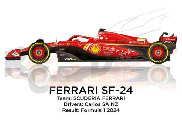 Ferrari SF-24 n.55 Formula 1 2024 driver Carlos Sainz