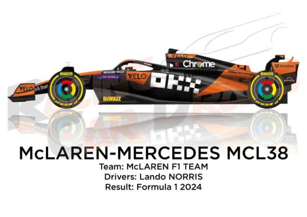 McLaren - Mercedes MCL38 n.4 Formula 1 2024