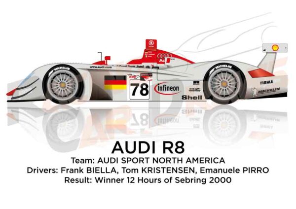 Audi R8 n.78 Winner 12 hours of Sebring 2000