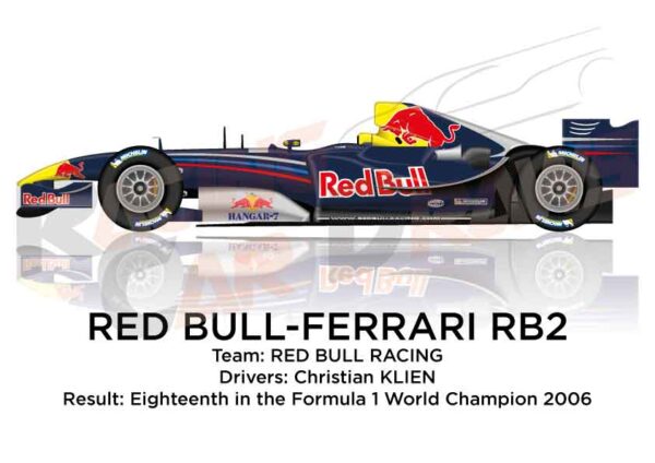 Red Bull - Ferrari RB2 n.15 in the Formula 1 World Champion 2006