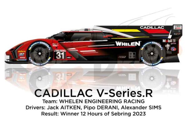 Cadillac V-Series.R n.31 winner 12 Hours of Sebring 2023