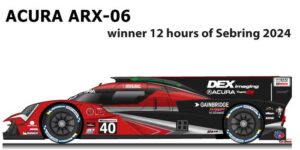 Acura ARX-06 n.40 winner the 12 hours of Sebring 2024