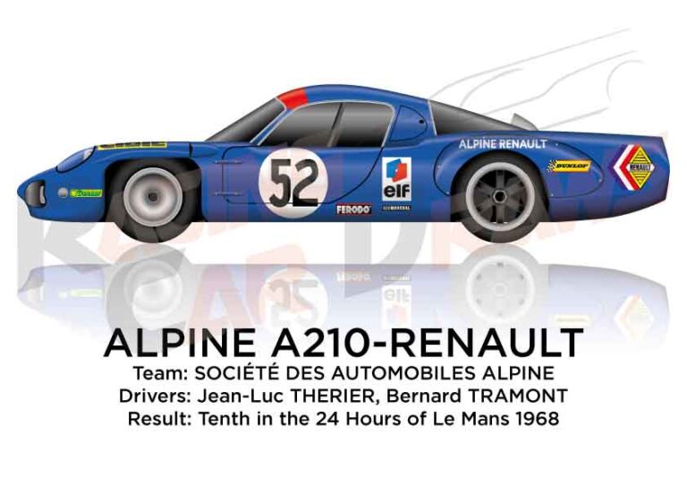 Alpine A210 - Renault n.52 at 24 hours of Le Mans 1968