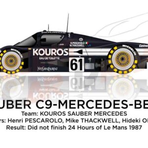Sauber C9 - Mercedes-Benz n.61 24 Hours of Le Mans 1987