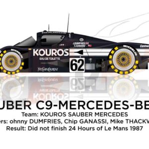 Sauber C9 - Mercedes-Benz n.62 24 Hours of Le Mans 1987