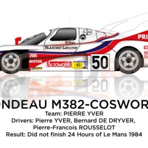 Rondeau M382 - Cosworth n.50 in 24 Hours of Le Mans 1984