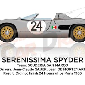 Serenissima Spyder n.24 at 24 hours of Le Mans 1966
