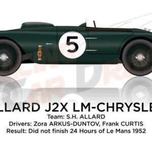 Allard J2X LM - Chrysler n.5 in the 24 Hours of Le Mans 1952