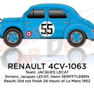 Renault 4CV-1063 n.55 24 Hours of Le Mans 1952