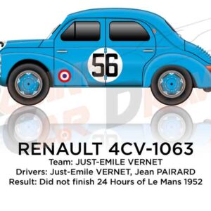 Renault 4CV-1063 n.56 24 Hours of Le Mans 1952