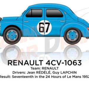 Renault 4CV-1063 n.67 24 Hours of Le Mans 1952