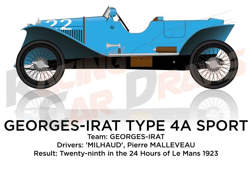 Georges-Irat Type 4A Sport n.22 24 Hours of Le Mans 1923