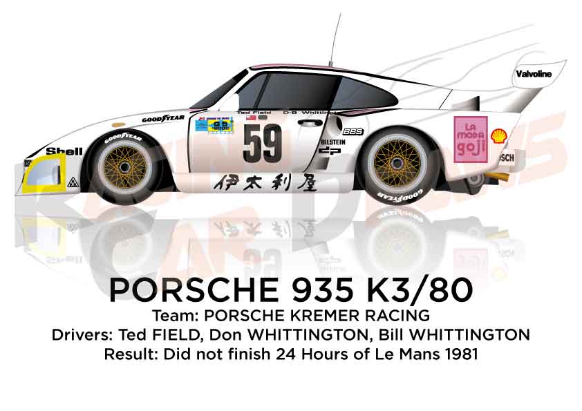 Porsche 935 K3/80 n.59 dnf in the 24 Hours of Le Mans 1981
