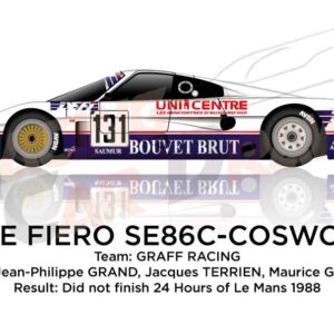 Spice Fiero SE86C - Cosworth n.131 24 hours of Le Mans 1988