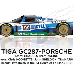 Tiga GC287 - Porsche n.123 24 hours of Le Mans 1988