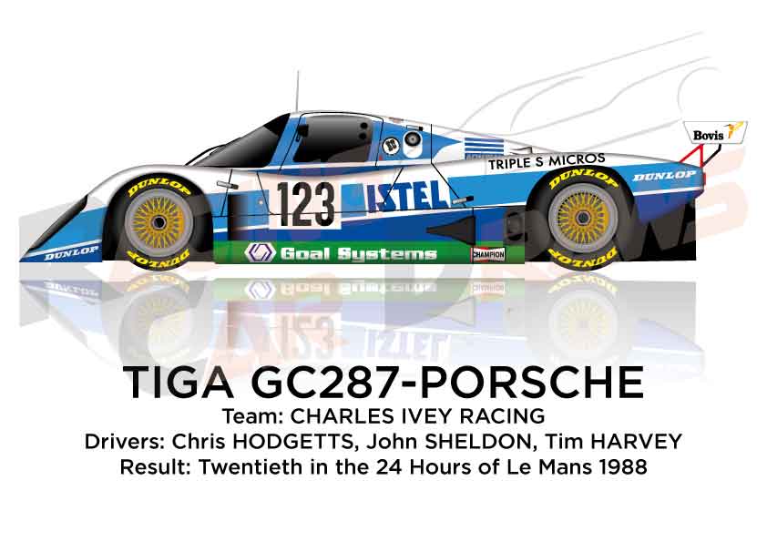 Tiga GC287 - Porsche n.123 24 hours of Le Mans 1988
