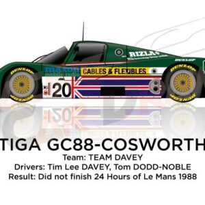 Tiga GC88 - Cosworth n.20 24 hours of Le Mans 1988