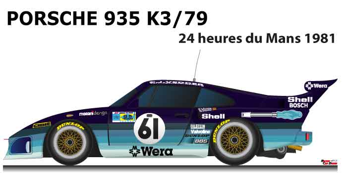 Porsche 935 K3/79 n.61 dnf in the 24 Hours of Le Mans 1981