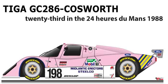 Tiga GC286 - Cosworth n.198 24 hours of Le Mans 1988