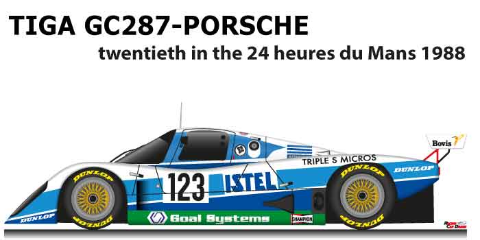 Tiga GC287 - Porsche n.123 24 hours of Le Mans 1988