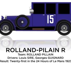 Rolland - Pilain R n.15 24 Hours of Le Mans 1923