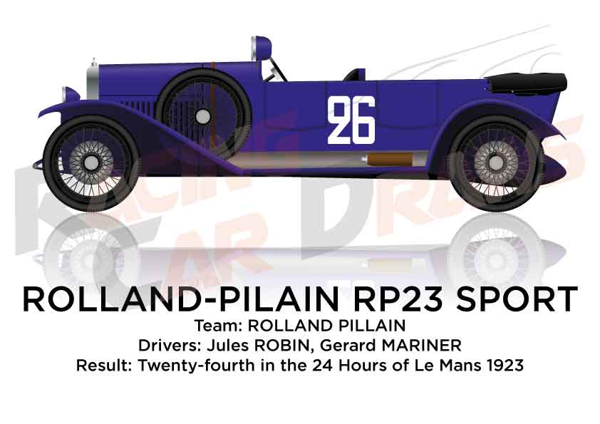 Rolland - Pilain RP23 Sport n.26 24 Hours of Le Mans 1923