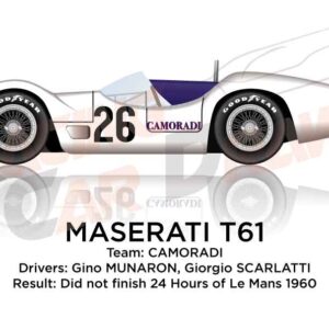 Maserati T61 n.26 in the 24 Hours of Le Mans 1960