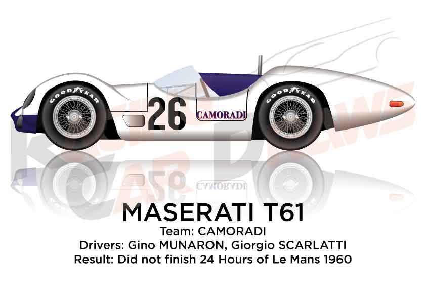Maserati T61 n.26 in the 24 Hours of Le Mans 1960