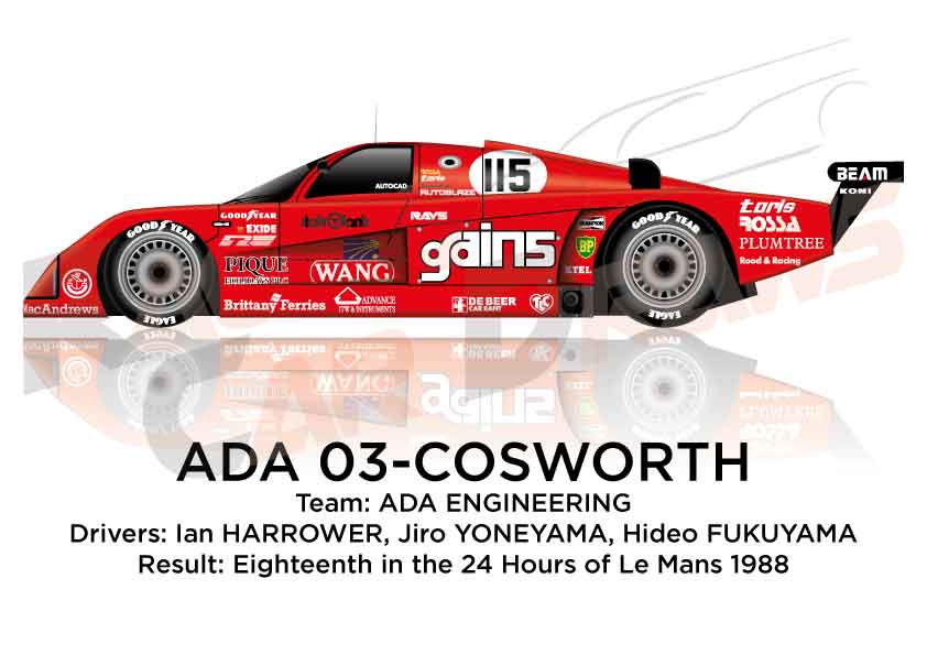 ADA 03 - Cosworth n.115 eighteenth 24 hours of Le Mans 1988