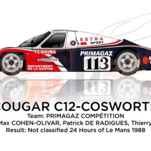 Cougar C12 - Cosworth n.113 in 24 Hours of Le Mans 1988