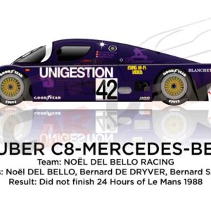 Sauber C8 - Mercedes-Benz n.42 in 24 Hours of Le Mans 1988