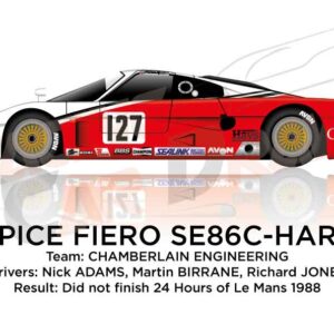 Spice Fiero SE86C - Hart n.127 24 hours of Le Mans 1988