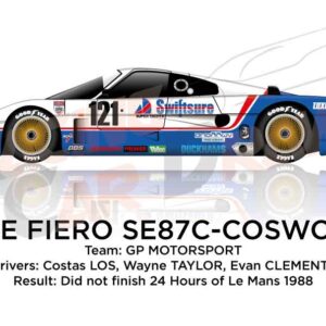 Spice Fiero SE87C - Cosworth n.121 24 hours of Le Mans 1988