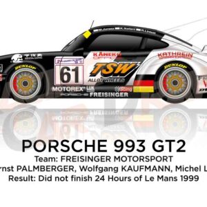 Porsche 993 GT2 n.61 did not finish 24 Hours of Le Mans 1999
