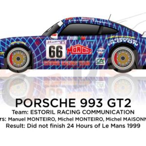 Porsche 993 GT2 n.66 did not finish 24 Hours of Le Mans 1999
